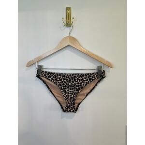 Xhilaration Leopard Print Bikini Bottoms Ruched Back Cheeky Swim Size S